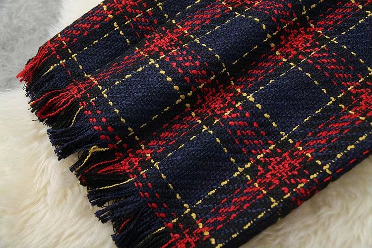 New Dropshipping Tweed Check 2024 Business Suits Set for Women