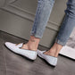 Size 38-48 Glitters Shining Material Slip on Durable Dress Shoes Comfortable Mens Formal White Shoes