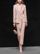 Ensemble Femme 2 Pièces Blazer Élégant et Pantalon Tailleur de Haute Qualité