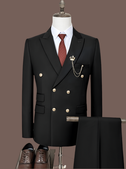 Costume Homme Slim Fit Blazer Double Boutonnage pour Soirée