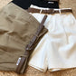 2024 Summer Slim-Looking Shorts with Belt Women&