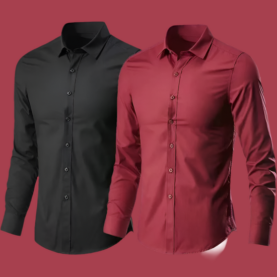 Chemise Homme Manches Longues Style Smart Casual Élégance Printemps/Été