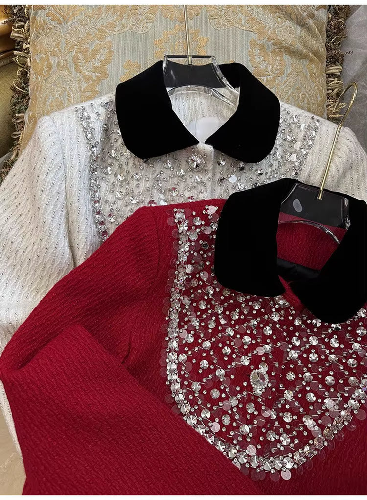 New Wholesale Dropshipping Elegant Sequin Beading Texture Jacket for Women