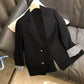 Veste Cardigan Élégante Femme Blazer Long Uni à Manches Longues pour le Bureau