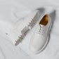 Thick Sole Height Increasing Classic Design Lace up Durable White Dress Shoes for Men
