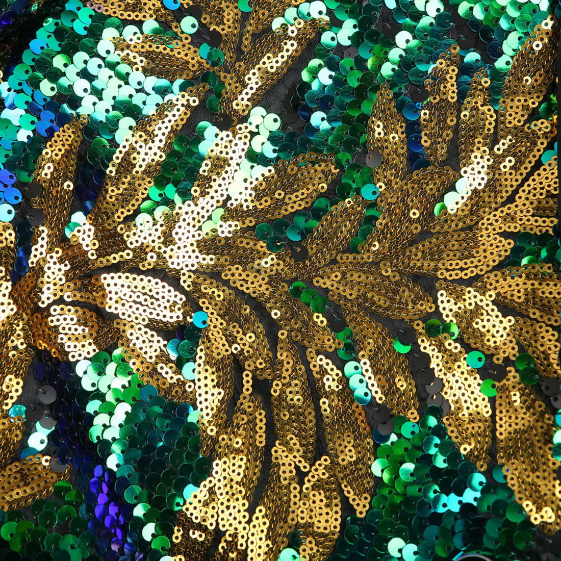 Nightclub Men Shiny Sequins Slim Fit Blazer Suit Jacket Suit