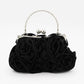 2022 New Women Lady Satin Flower Evening Party Cloth Handbag Bride Small Elegant Dress Cocktail Bag Handbag Clutchbag