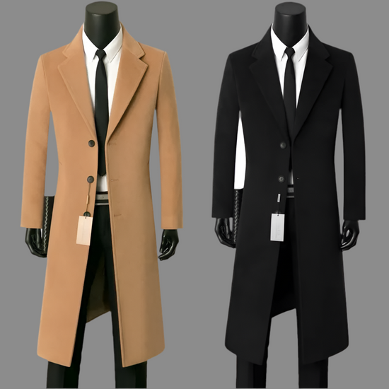 Manteau Homme Laine Mi-long Casual et Business , Col Revers