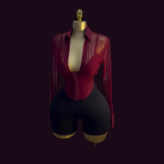 Chemise Élégante Femme Tunic Chic à Taille Haute