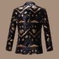 Blazer Pailleté Disco pour Homme Motif Triangulaire Scintillant