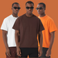 T-shirt homme oversized manches courtes col rond coton lourd 240Gsm
