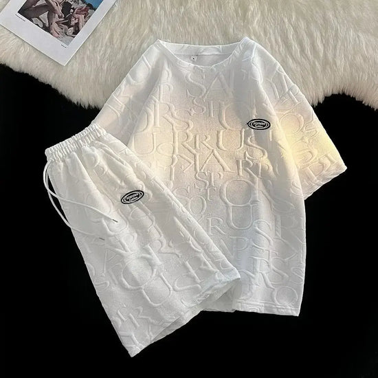 Ensemble sportswear été homme T-shirt manches courtes & shorts larges confortables