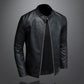 Veste en Cuir PU Homme Style Moto Décontracté