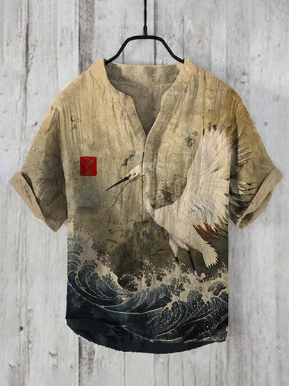 Chemise Veste Courte pour Homme Esprit Asiatique et Charme Moderne