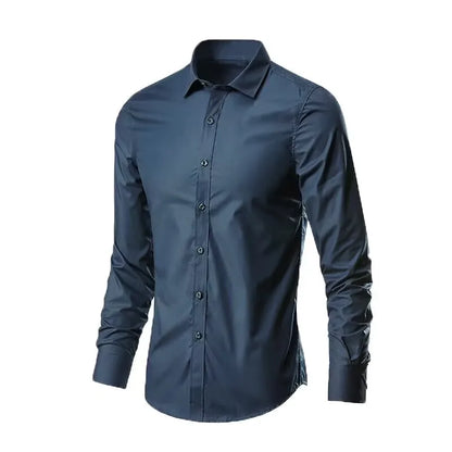 Chemise Homme Manches Longues Style Smart Casual Élégance Printemps/Été