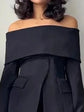 Blazer Femme Off-Shoulder Office Lady