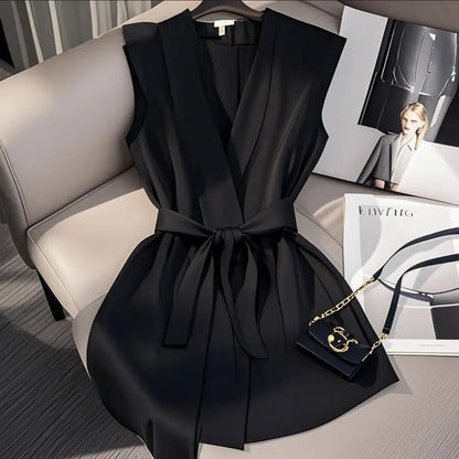 Robe Cardigan Sans Manches Élégante et Décontractée pour Femme