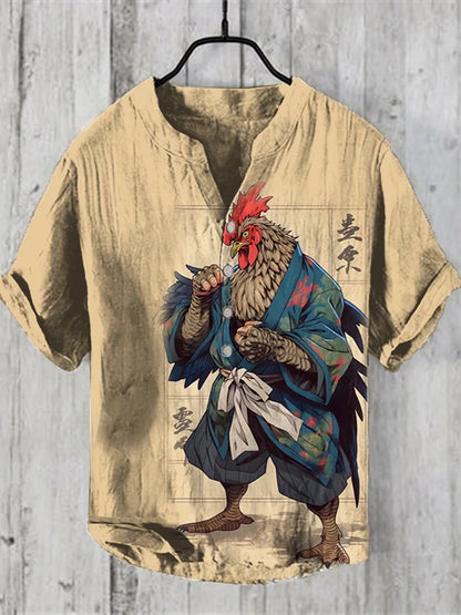 Chemise Veste Courte pour Homme Esprit Asiatique et Charme Moderne