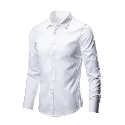 Chemise Homme Manches Longues Style Smart Casual Élégance Printemps/Été