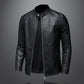 Veste en Cuir PU Homme Style Moto Décontracté