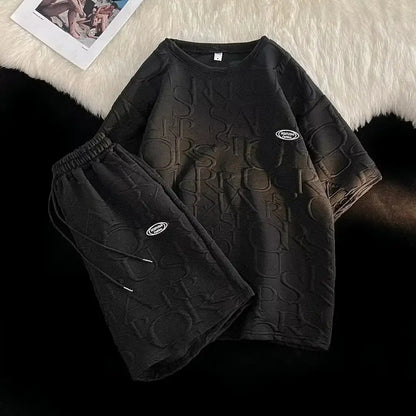 Ensemble sportswear été homme T-shirt manches courtes & shorts larges confortables