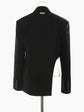 Blazer Femme Noir en PU Cuir Col Revers Irregular, Printemps/Automne 2025