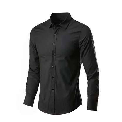 Chemise Homme Manches Longues Style Smart Casual Élégance Printemps/Été