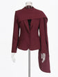 Blazer Femme Hiver 2024 Col Écharpe