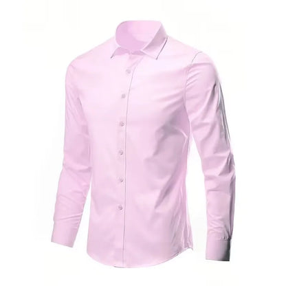 Chemise Homme Manches Longues Style Smart Casual Élégance Printemps/Été
