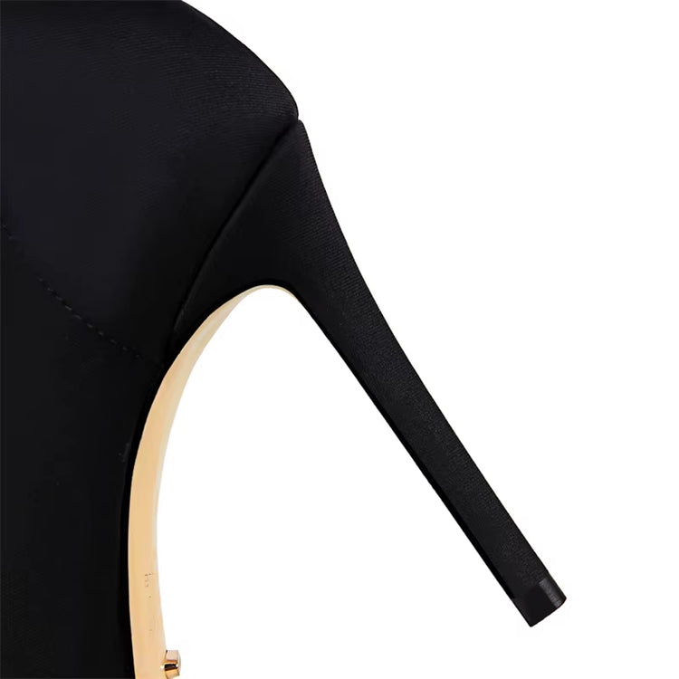 Hot Selling 10CM Sexy Stilettos Heels Pointed Toe Shoes Satin Women&