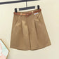 2024 Summer Slim-Looking Shorts with Belt Women&