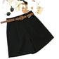 2024 Summer Slim-Looking Shorts with Belt Women&