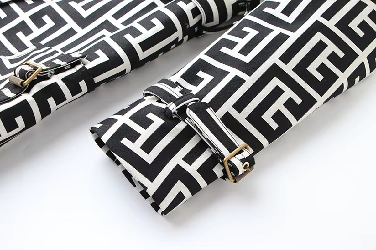 2024 New Ready to Ship High Quality Wholesale Hot Fashion New Oversized Geometric Windbreaker Women